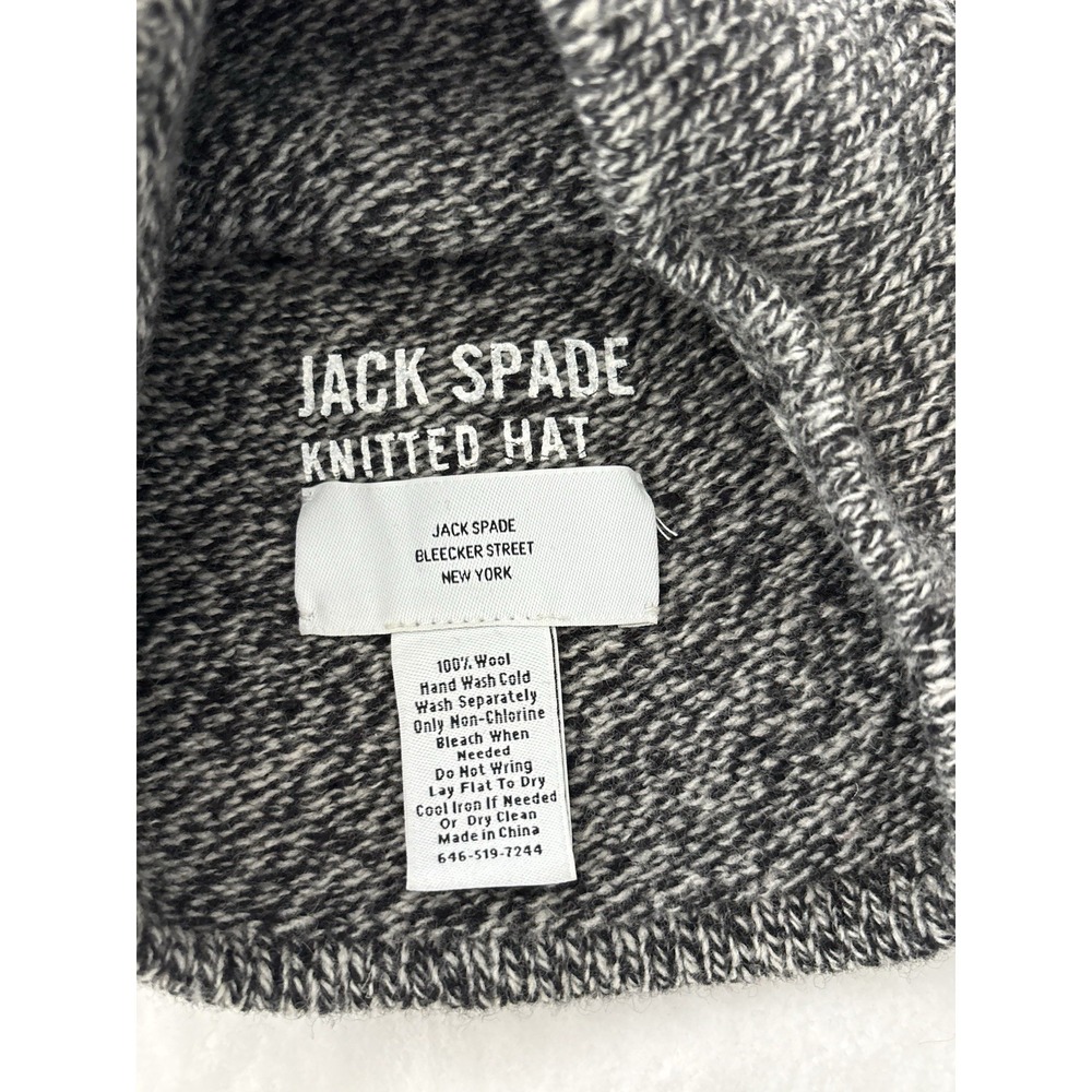 Jack Spade Bleecker Street New York Knitted 100% Wool Hat One Size